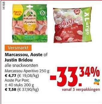 Colruyt Marcassou Aoste Of Justin Bridou aanbieding