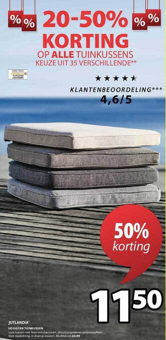 Jysk Udsigten Tuinkussen aanbieding
