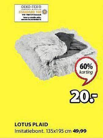 Jysk Lotus Plaid aanbieding