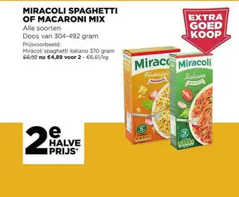 Jumbo Miracoli Spaghetti Of Macaroni Mix aanbieding