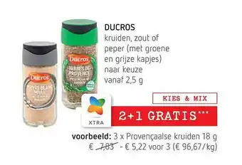 Spar Ducros Kruiden, Zour Of Peper aanbieding