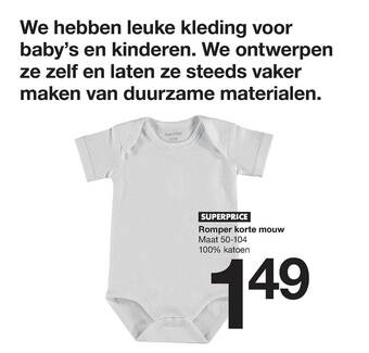 Zeeman Romper Korte Mouw aanbieding