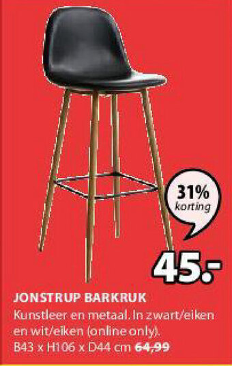Jysk Jonstrup Barkruk aanbieding