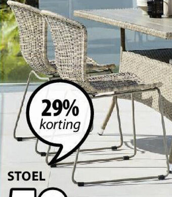 Jysk Hajstrup Stoel Staal en Polyrotan aanbieding