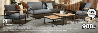 Jysk Jutlandia Oddesund 2 Tafels + Loungebank + 2 Stoelen aanbieding