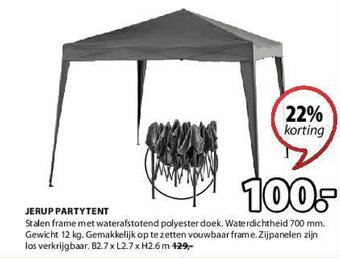 Jysk Jerup Partytent aanbieding