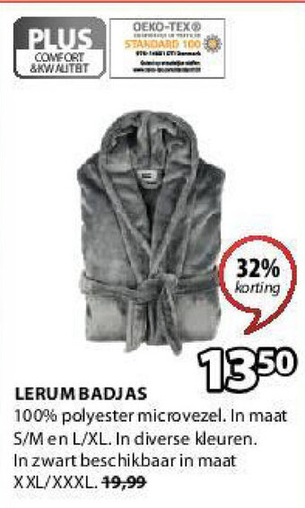 Jysk Lerum Badjas aanbieding