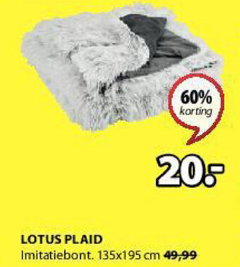 Jysk Lotus Plaid aanbieding