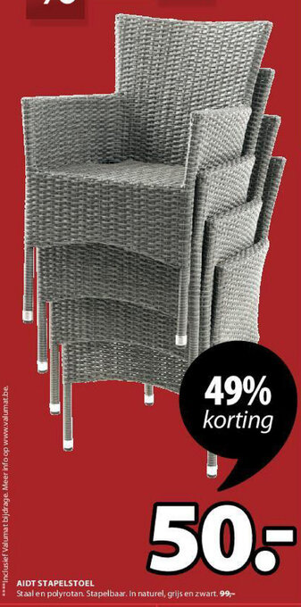 Jysk Aidt Stapelstoel aanbieding