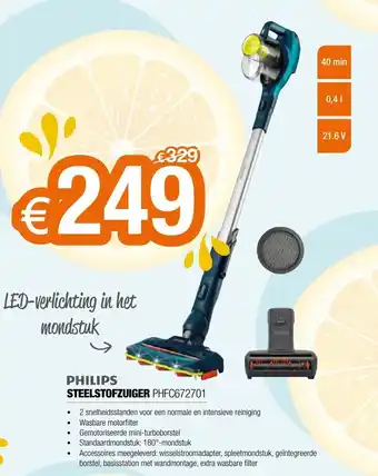 Expert Philips Steelstofzuiger PHFC672701 aanbieding