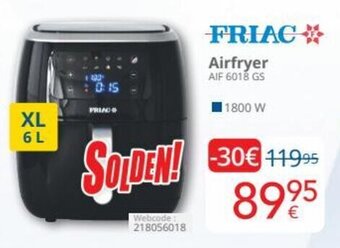 Eldi Friac Airfryer AIF 6018 GS aanbieding