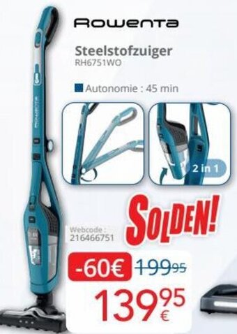 Eldi Rowenta Steelstofzuiger RH6751WO aanbieding
