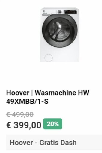 Krëfel Hoover Wasmachine HW 49XMBB/1-S aanbieding