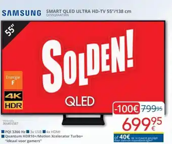 Eldi Samsung Smart QLED Ultra HD-TV 55"138cm aanbieding