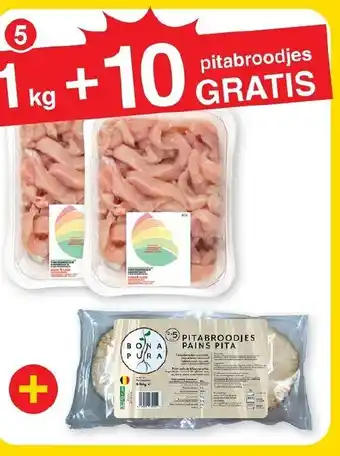 1 kg van Kippenreepjes 2 x 500g