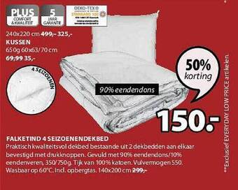 Jysk Falketind 4 Seizoenendekbed aanbieding