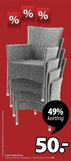 Jysk Aidt Stapelstoel aanbieding