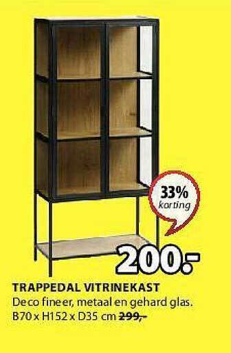 Jysk Trappedal Vitrinekast aanbieding