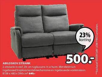 Jysk Abildskov Zitbank aanbieding