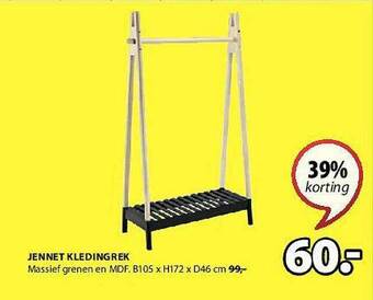 Jysk Jennet Kledingrek aanbieding