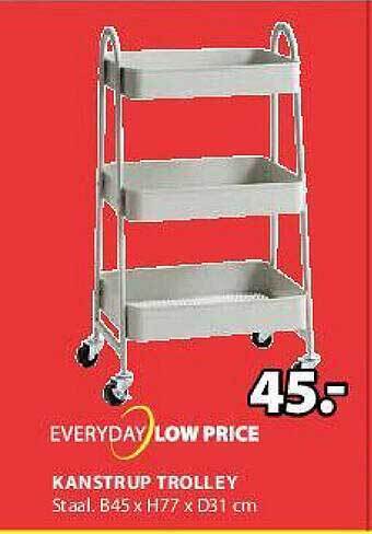 Jysk Kanstrup Trolley aanbieding