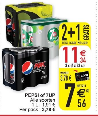 Cora Pepsi of 7up aanbieding