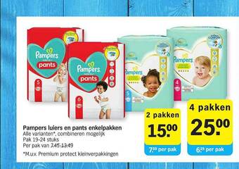 Albert Heijn Pampers Luiers En Pants Enkelpakken aanbieding