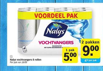 Albert Heijn Nalys Vochtvangers 8 Rollen aanbieding