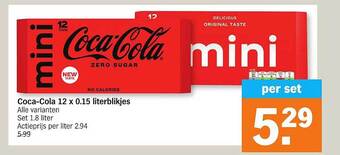 Albert Heijn Coca-cola 12 X 0.15 Literblikjes aanbieding