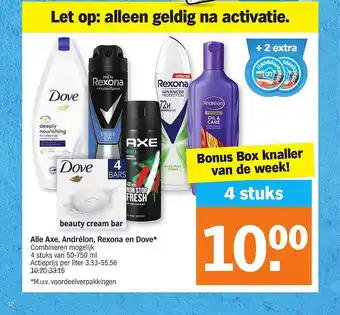 Albert Heijn Alle Axe, Andrélon, Rexona En Dove aanbieding