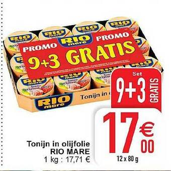 Cora Tonijn In Olijfolie Rio Mare aanbieding