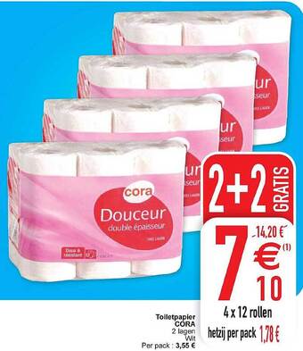 Cora Toiletpapier Cora aanbieding