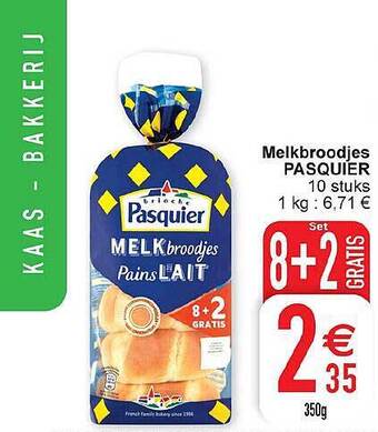 Cora Melkbroodjes Pasquier aanbieding