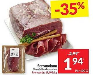 Intermarché Serranoham aanbieding