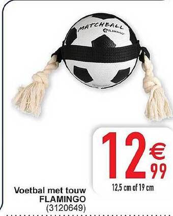 Cora Voetbal Met Touw Flamingo aanbieding