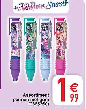 Cora Assortiment Pennen Met Gom aanbieding