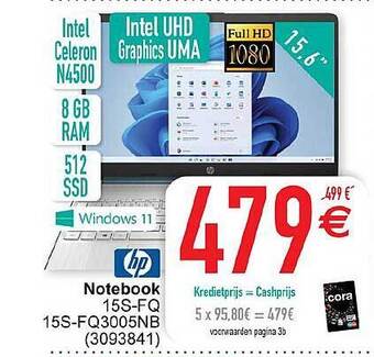 Cora Hp Notebook aanbieding