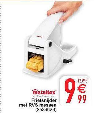 Cora Metaltex Frietsnijder Met Rvs Messen aanbieding