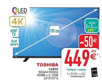 Cora Toshiba Led-tv aanbieding