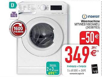 Cora Indesit Wasmachine aanbieding