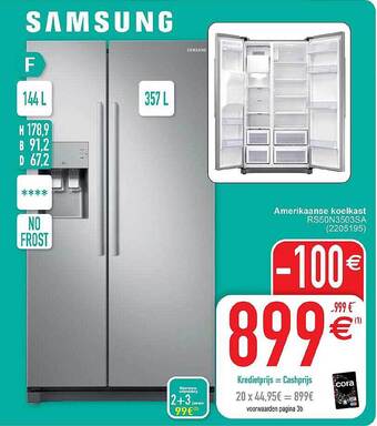 Cora Samsung Amerikaanse Koelkast aanbieding