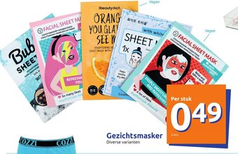 Action Gezichtsmasker aanbieding