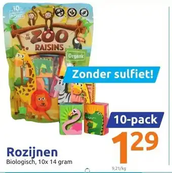 Action Rozijnen 10 x 14g aanbieding