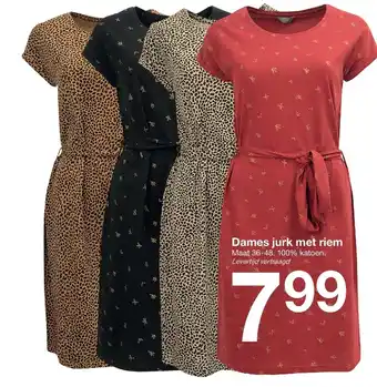 Zeeman Dames jurk met riem aanbieding