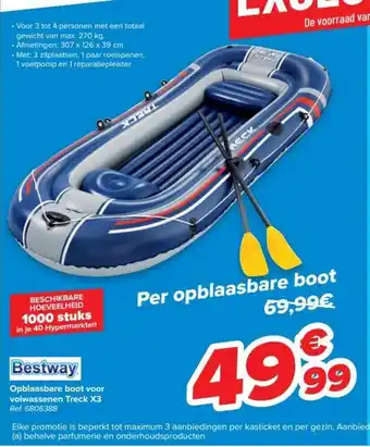 Bestway Opblaasbare boot voor volwassenen Treck x3 ref. 6806388