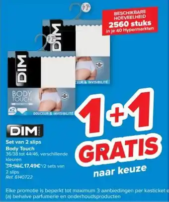 Carrefour DIM Body Touch Set van 2 slips Ref. 6140722 aanbieding