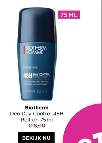 ICI PARIS XL Biotherm Deo Day Control 48H Roll-on 75 ml aanbieding