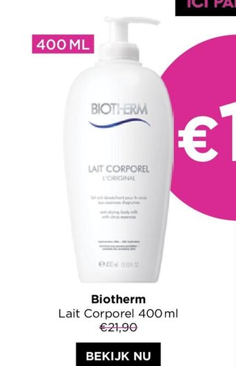 ICI PARIS XL Biotherm Lait Corporel 400 ml aanbieding