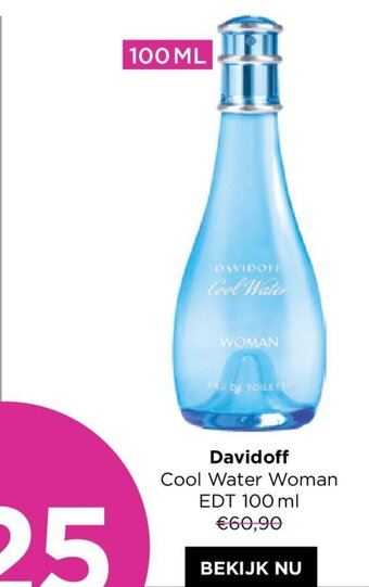 ICI PARIS XL Davidoff Cool Water Woman EDT 100 ml aanbieding