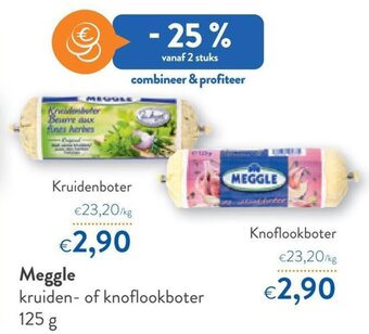 OKay Meggle kruiden- of knoflookboter 125 g aanbieding